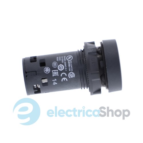 Кнопка Harmony XB7 Schneider Electric, моноблочная, 22 мм, черная, пластик, пружинный возврат, 1 Н.О.