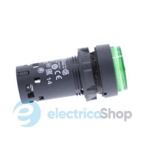 Кнопка с подсветкой Harmony XB7 Schneider Electric, моноблочная, 22 мм, зелёная 1 Н.О, 24V