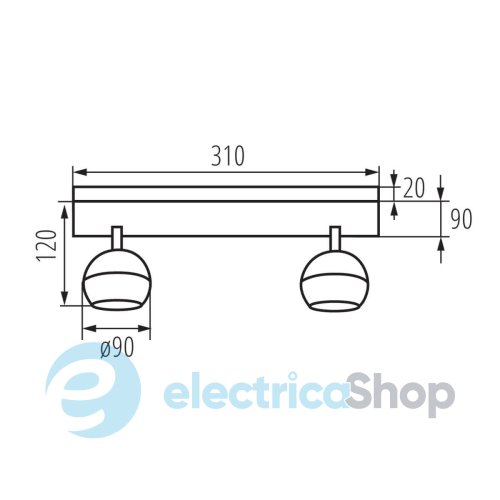 Спотовый светильник Kanlux GALOBA EL-2I W 33674