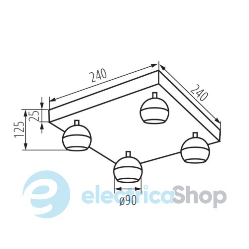 Спотовый светильник Kanlux GALOBA EL-4O B 33679