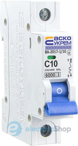 Автоматический выключатель ВА-2017/C 1P 10А АСКО, A0010170002