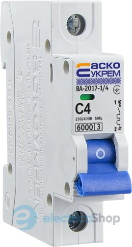 Автоматический выключатель ВА-2017/C 1P 4А АСКО, A0010170031