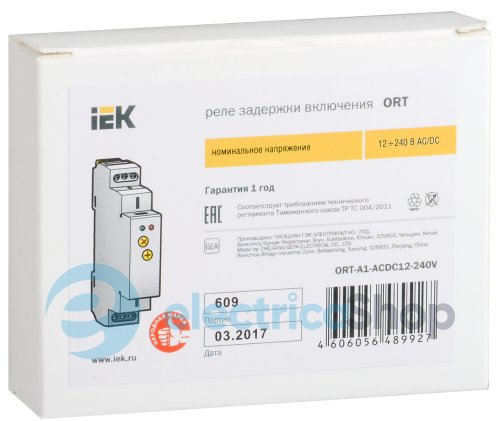 Реле затримки ввімкнення ORT. 1 конт. 12-240 В AС/DC UEK