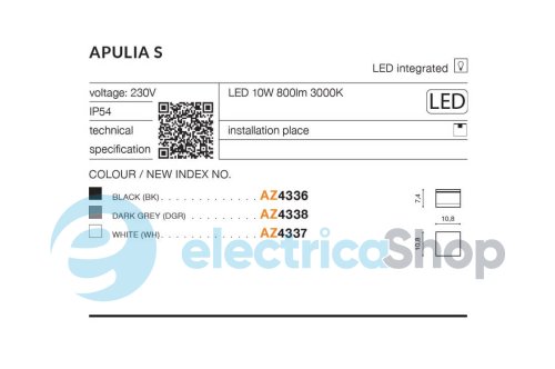 Вуличний світильник Azzardo APULIA S IP54 AZ4336