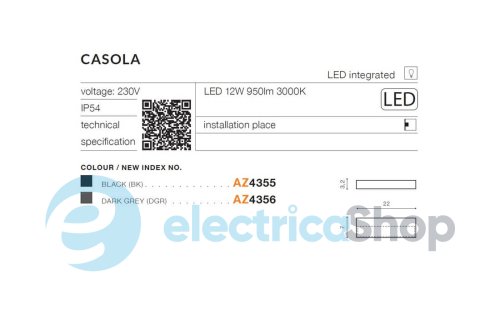 Вуличний світильник Azzardo CASOLA IP54 AZ4356