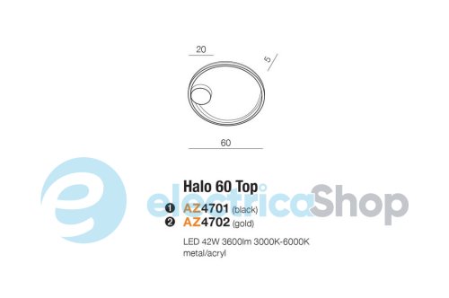 Стельовий світильник Azzardo HALO 60 TOP AZ4702