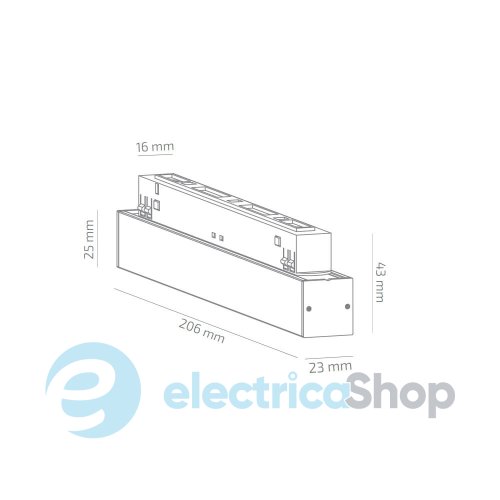 Магнитный трековый светильник BARVANOR Hide 48 200 HD-TL-00430034RF490-020-RAL9005