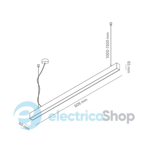 Подвесной светильник BARVANOR Flux 600 TR-SP-01730103RM390-060-RAL9003