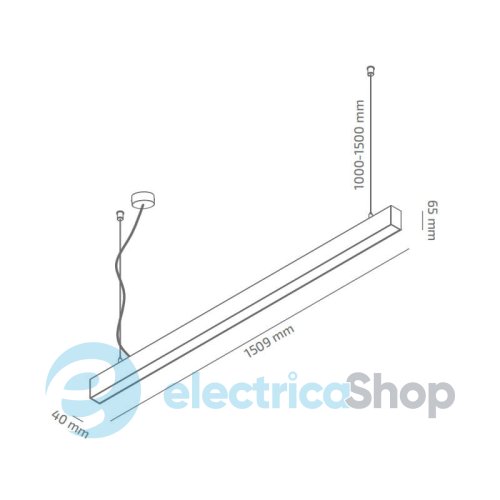 Подвесной светильник BARVANOR Flux 1500 TR-SP-04440103RM390-150-RAL9003