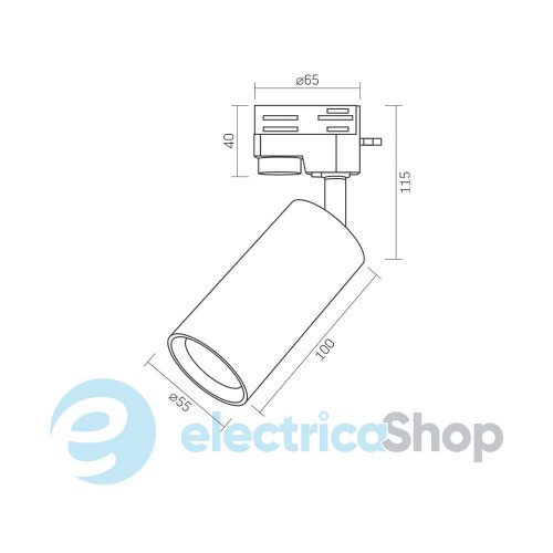 Трековий світильник VIDEX Spotlight VL-SPF06C-W GU10 (26840)