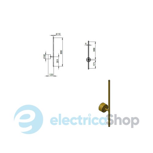 Настенный светильник PikArt LINE 1 26301-1