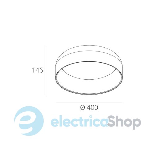 Потолочный светильник Skarlat FARETTI RDLC79028 30W BK+WH 3000K