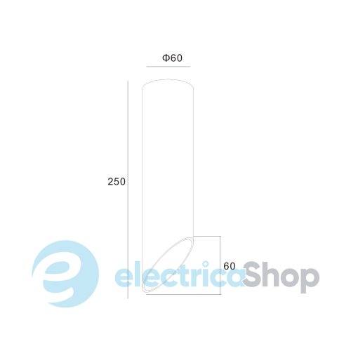 Точечный накладной светильник Skarlat SINFONIA RSLC78008-25 7W BK+WH 4000K