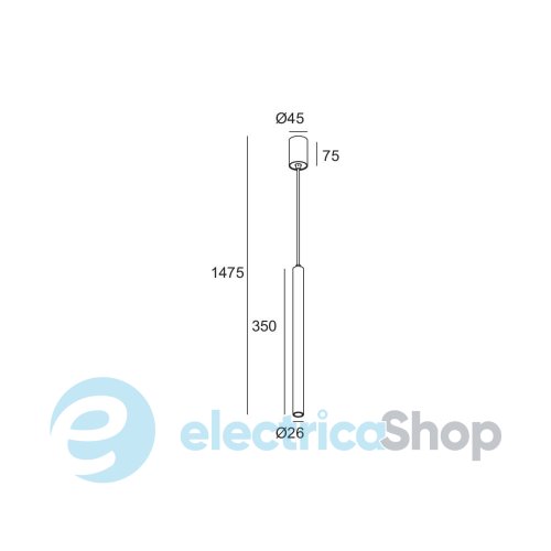 Подвесной светильник Skarlat DELICATE RHL7732 3W BK 4000K
