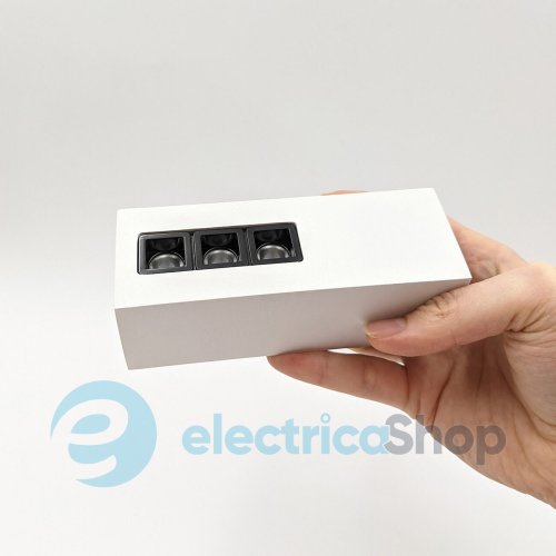 Точковий накладний світильник Skarlat KUBI RSLC78036 3x2W WH+BK 4000K