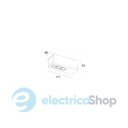 Точечный накладной светильник Skarlat KUBI RSLC78037 3x5W BK 3000K