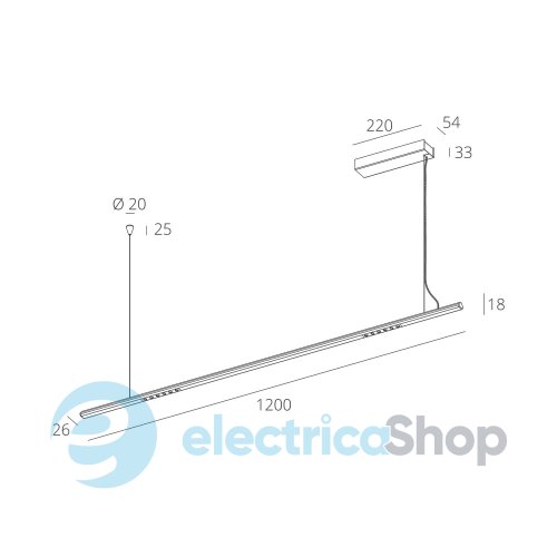 Подвесной светильник Skarlat STRALE RHL7787 13W BK 3000K