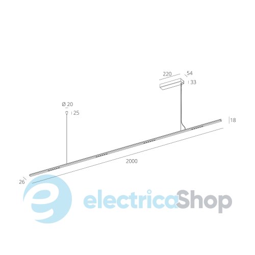Подвесной светильник Skarlat STRALE RHL7788 25W GD+BK 3000K