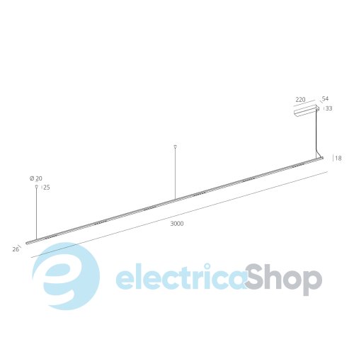 Подвесной светильник Skarlat STRALE RHL7789 38W GD+BK 4000K
