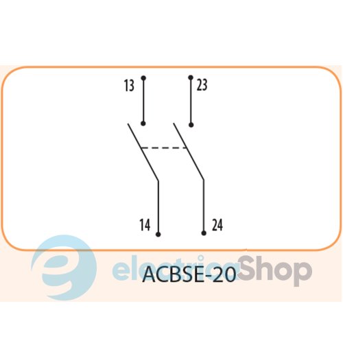 Блок контактов левосторонний ACBSE-20 (2н.о) ETI 4648023