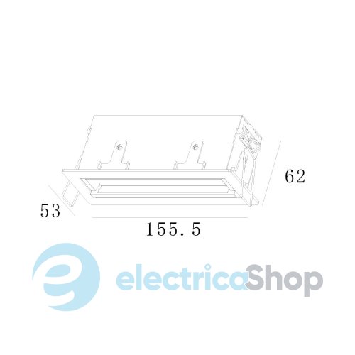 Точковий вбудований світильник Skarlat ZETE RSL74104 5x2W WH+BK 4000K