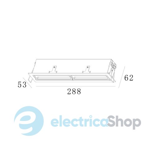 Точковий вбудований світильник Skarlat ZETE RSL74105 10x2W WH+BK 4000K