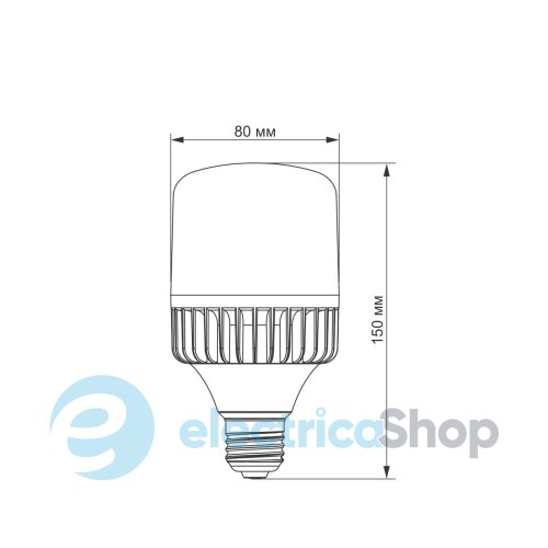 Светодиодная лампа высокомощная VIDEX A80 30W E27 5000K (VL-A80-30275) 25002