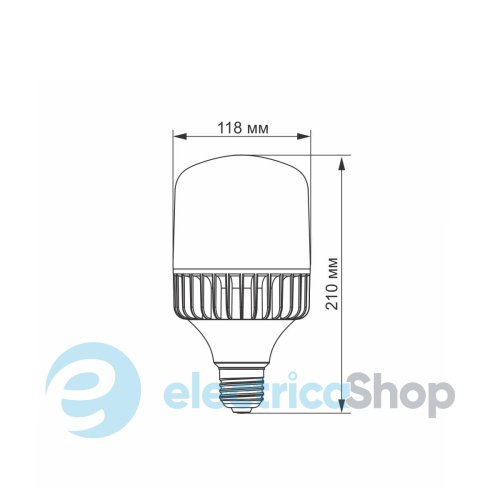 Светодиодная лампа высокомощная VIDEX A118 50W E27 5000K (VL-A118-50275) 24252