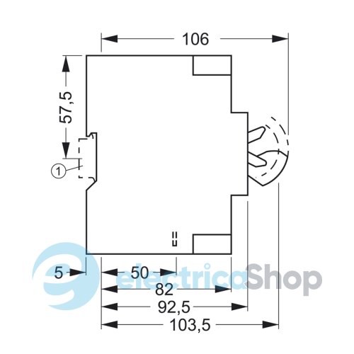Автоматический выключатель защиты двигателя MSP0-1,0 (0,25 kW, 0.6-1A) ETI 4646619