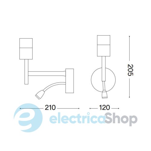 Бра Ideal Lux Set Up MAP2 259833 Nickel