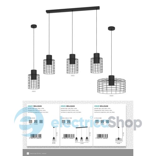 Підвісний світильник Eglo MILLIGAN 43625