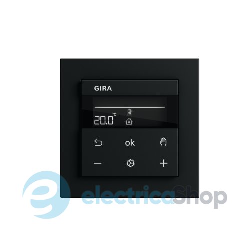Термостат Gira S3000 Display System 55, 5393005 черный матовый