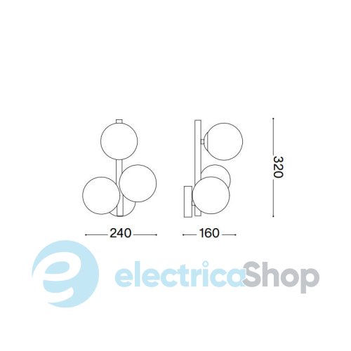 Бра Ideal Lux 271439 PERLAGE AP3