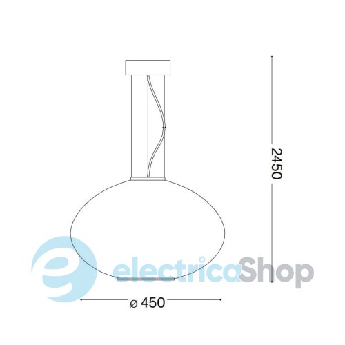 Підвісний світильник Ideal Lux PLISSE SP1 D45 264523