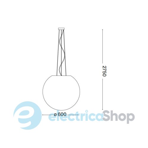 Подвесной светильник Ideal Lux CARTA SP1 D60 272139