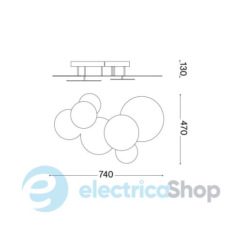 Люстра Ideal Lux 285207 CLOUD PL D70
