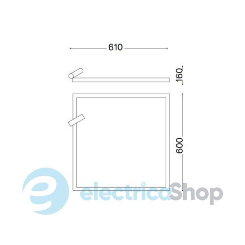 Настенный светильник Ideal Lux SYNTESI AP Square 285276