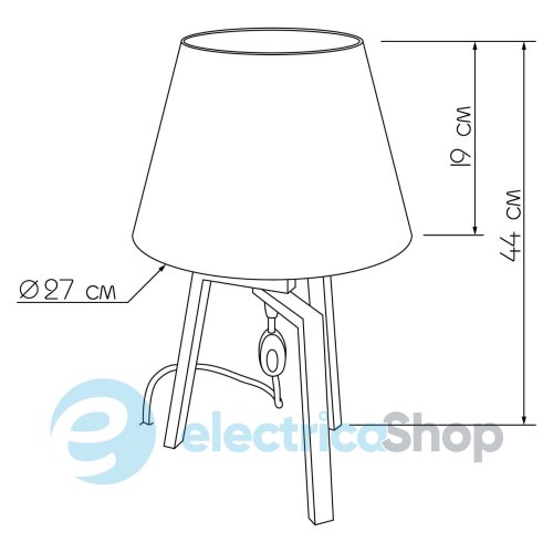 Настільна лампа ImperiumLight Tripod 464144.61.01