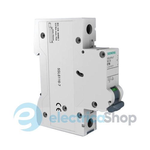 Автоматический выключатель SIEMENS 230/400V 6кА, 1-пол.,B, 10A (5SL6110-6)