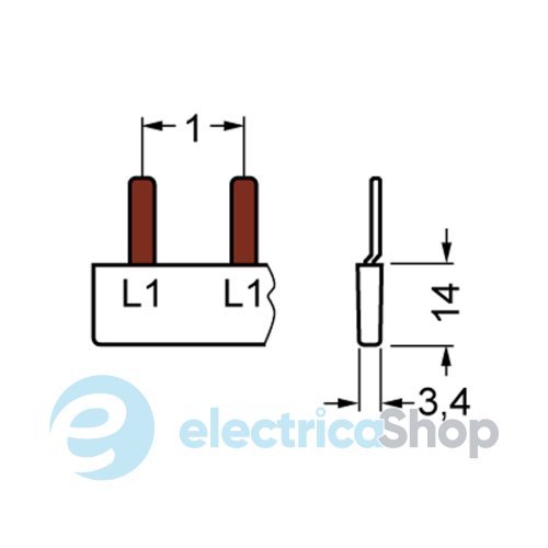 Шина соединительная (штырьковая) 1-п. 12-мод. 10мм² Siemens 5ST3602
