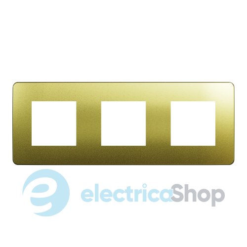 Рамка 3-постовая Unica New Studio Metal NU280660M матовое золото/бежевый