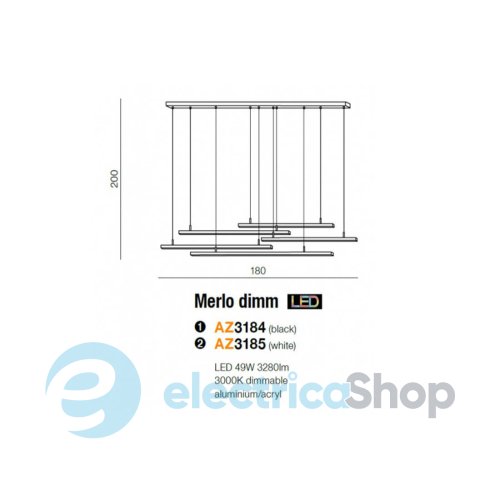 Подвесной светильник AZzardo Merlo AZ3184 dimm LED