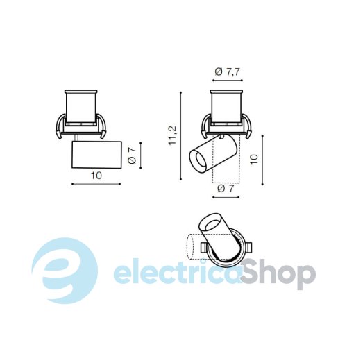 Точечный светильник AZzardo Luna 7W LED AZ3397