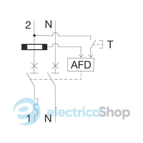 Автоматический выключатель с дуговой защитой AFDD, 1P+N 6kA B-6A, Hager ARC906D