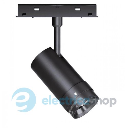 Магнитный трековый светильник Kloodi 12W фокусирующий 15-50° 4000К CREE1304 960LM RA90, D35mm H85mm KDMG-FOCUS45 12W 4K BK