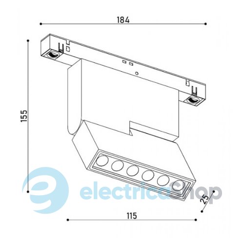 Магнитный трековый светильник Kloodi 6W 30° 3000К Osram3030 480LM KDMG-BOOK112 DL 6W 3K BK
