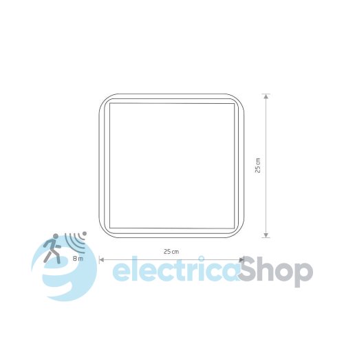 Потолочный светильник Nowodvorski TAHOE II IP44 WHITE SENSOR 10040 с датчиком движения