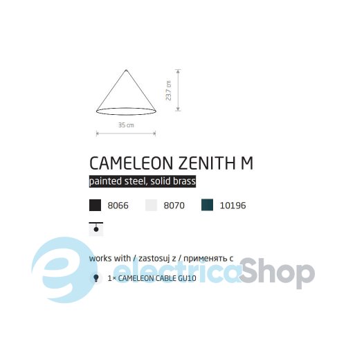 Плафон Nowodvorski CAMELEON ZENITH M BLACK 8066