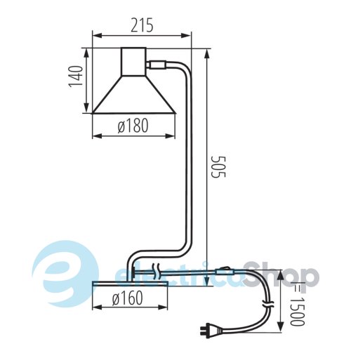 Настольная лампа Kanlux NEDIA E14 Black (34475)
