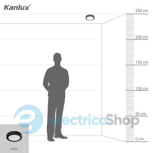 Накладной светильник Kanlux CARSA V2LED 12W-WW-B 33535